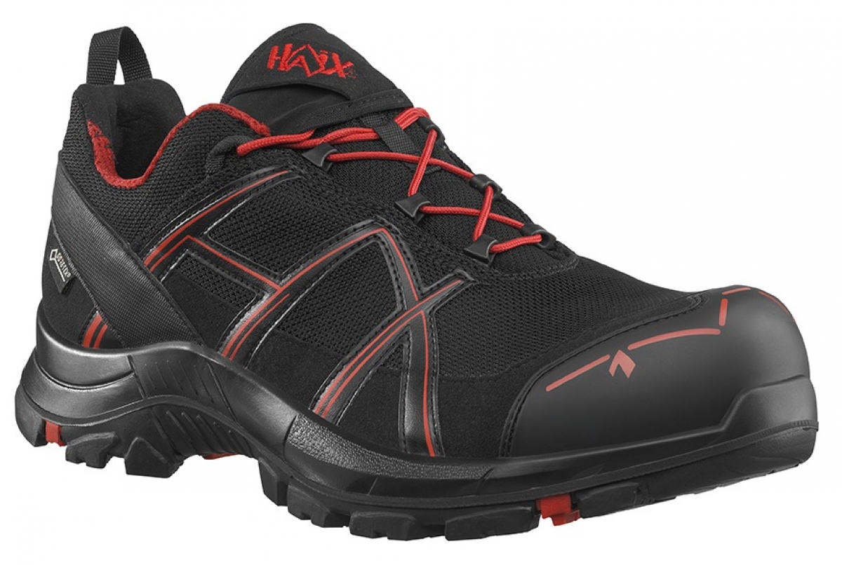 HAIX-Footwear, 610002-S3 Sicherheitshalbschuhe, BLACK EAGLE Safety 40.1, LOW BLACK/RED, schwarz/rot