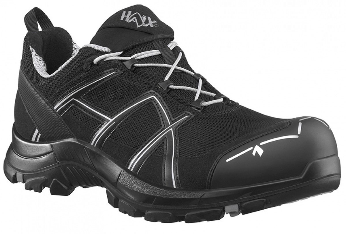 HAIX-Footwear, 610003-S1P Sicherheitshalbschuhe, BLACK EAGLE Safety 41.1, LOW BLACK/SILVER, schwarz/silber