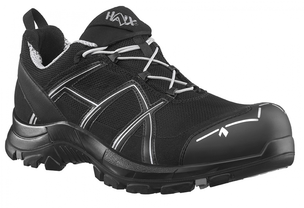 HAIX-Footwear, 610003-S1P Sicherheitshalbschuhe, BLACK EAGLE Safety 41.1, LOW BLACK/SILVER, schwarz/silber