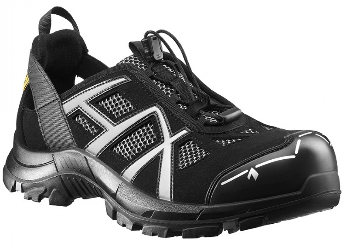 HAIX-Footwear, 610005-S1P Arbeits-Berufs-Sicherheits-Sandalen, EAGLE Safety 61, LOW BLACK/SILVER, schwarz/silber