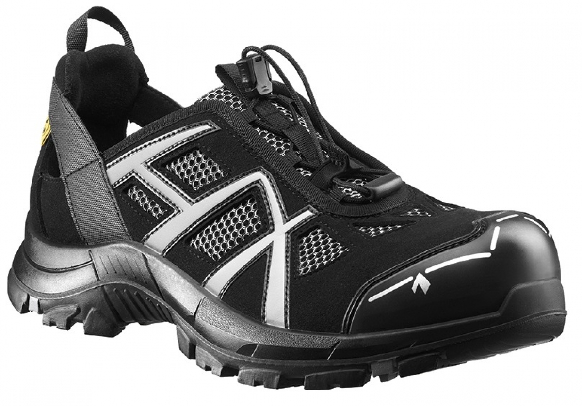 HAIX-Footwear, 610005-S1P Arbeits-Berufs-Sicherheits-Sandalen, BLACK EAGLE Safety 61, LOW BLACK/SILVER, schwarz/silber