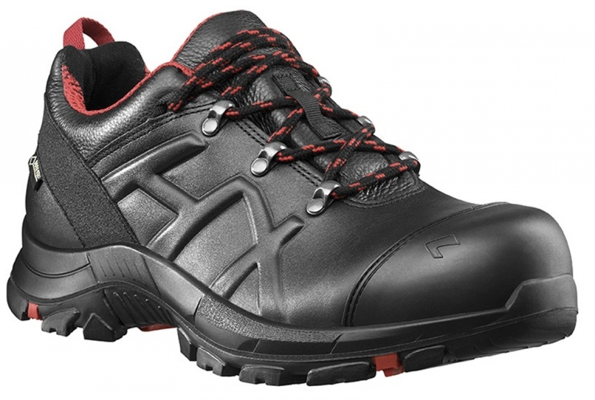 HAIX-Footwear, 610008-S3 Sicherheitshalbschuhe, BLACK EAGLE Safety 54, LOW BLACK/RED, schwarz