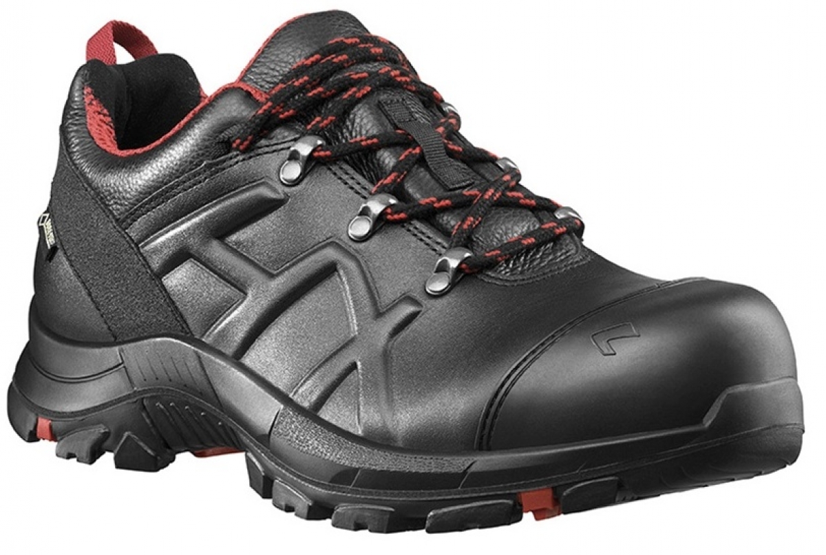 HAIX-Footwear, 610008-S3 Sicherheitshalbschuhe, BLACK EAGLE Safety 54, LOW BLACK/RED, schwarz