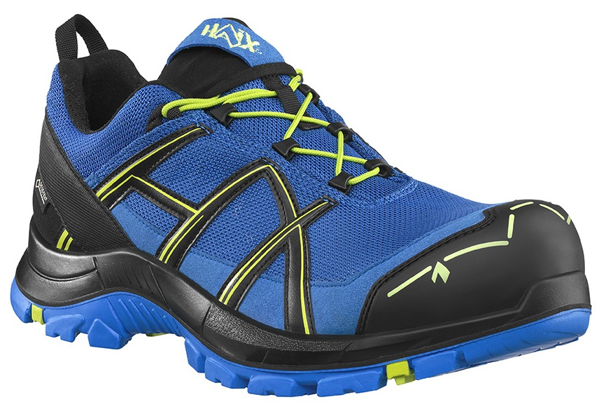 HAIX-Footwear, 610009-S3 Sicherheitshalbschuhe, BLACK EAGLE Safety 40.1, LOW BLUE/CITRUS, blau/grün