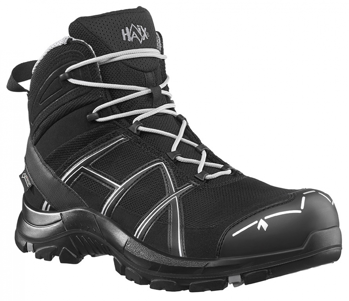HAIX-Footwear, 610019-S3 Sicherheitsschuhe, hoch, BLACK EAGLE Safety 40.1, MID BLACK/SILVER, schwarz/silber