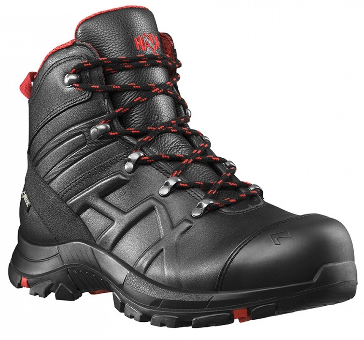 HAIX-Footwear, 610023-S3 Sicherheitsschuhe, hoch, BLACK EAGLE Safety 54, MID BLACK/RED, schwarz/rot