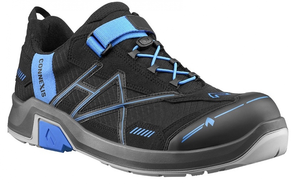 HAIX-Footwear, 630002-S1 Sicherheitshalbschuhe, CONNEXIS Safety T S1, LOW BLACK/BLUE, schwarz/blau