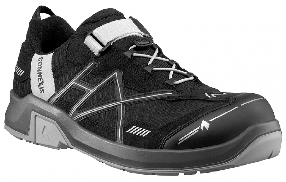 HAIX-Footwear, 630004-S1P Sicherheitshalbschuhe, CONNEXIS Safety T S1P, LOW BLACK/SILVER, schwarz/silber