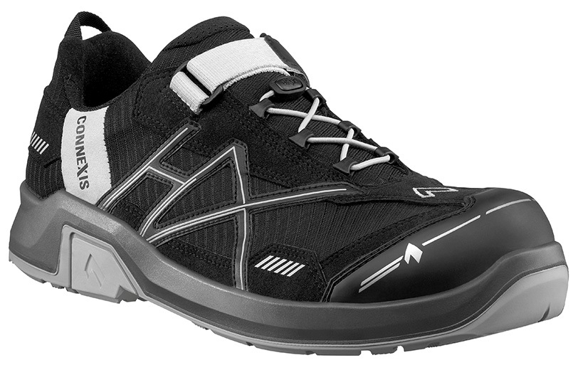 HAIX-Footwear, 630004-S1P Sicherheitshalbschuhe, CONNEXIS Safety T S1P, LOW BLACK/SILVER, schwarz/silber