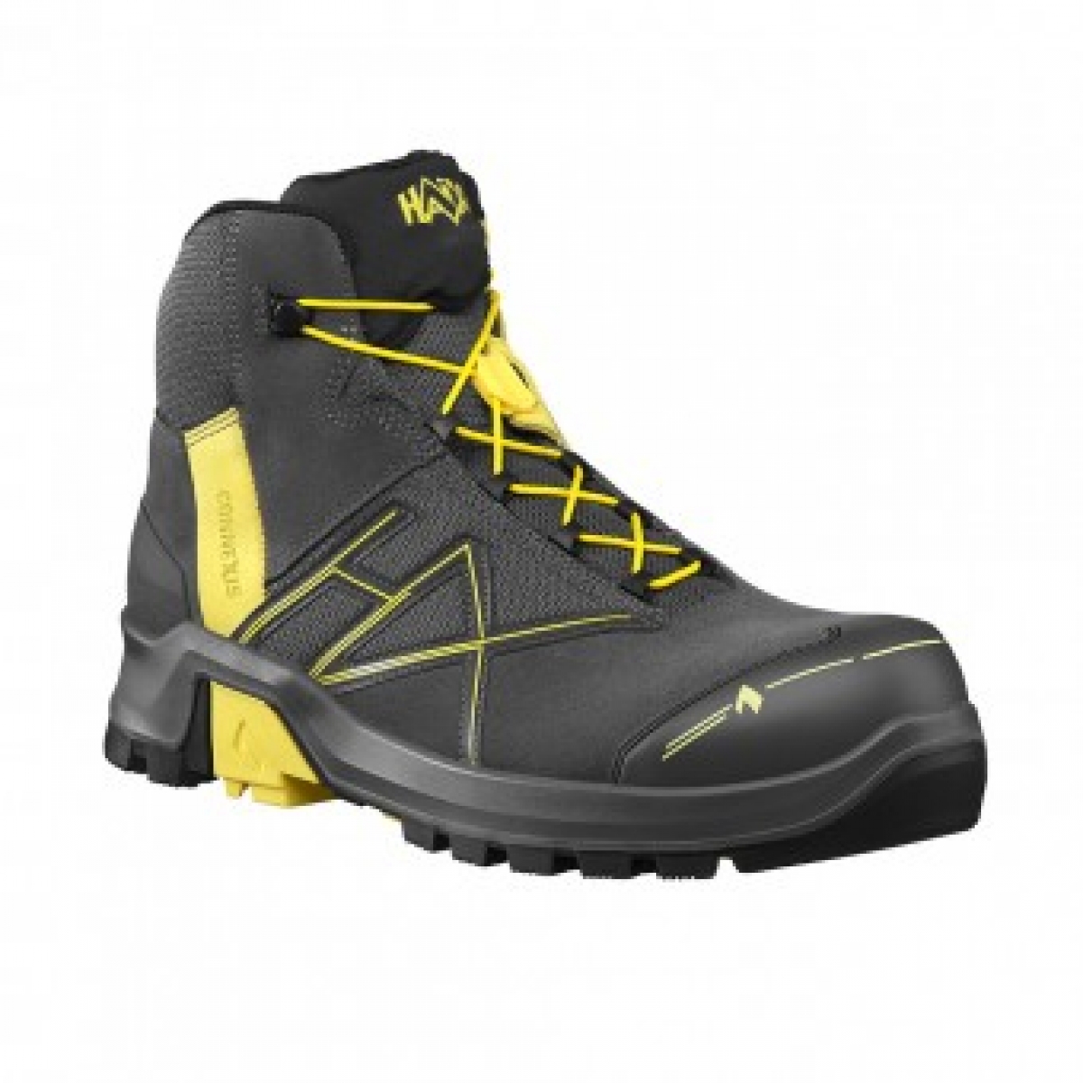 HAIX-Footwear, 630007-S3 Sicherheitsschuhe, hoch, CONNEXIS Safety GTX S3, MID GREY/CITRUS, grau/grn