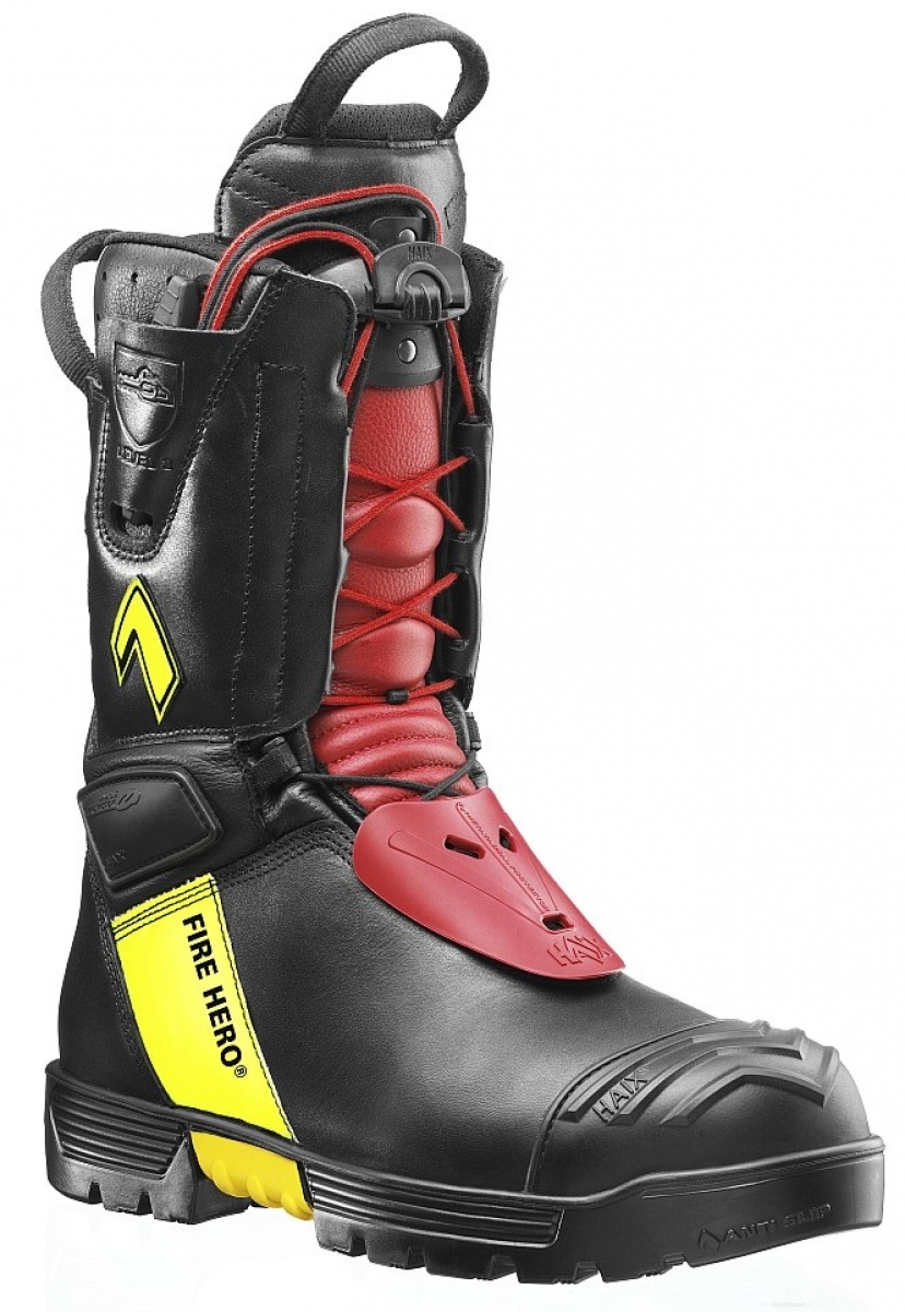 HAIX-Footwear, 507004-Feuerwehrstiefel, FIRE HERO 2, schwarz/rot/gelb