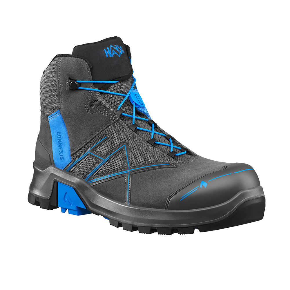 HAIX 631009-Sicherheitsschuh S3 Mid, CONNEXIS Safety + GTX, grau/blau
