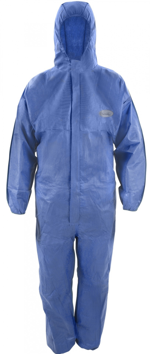 CoverTex Einweg-Overall, Einmal-Schutzanzug, Schutzoverall C-2, blau, VE = 50 Stk.