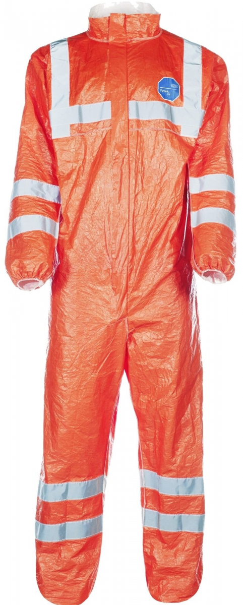 TYVEK 500 HV 125 Einwegoverall Warnschutz-Overall Einmal-Schutzanzug, TY500HV, leuchtorange, VE = 25 Stk.