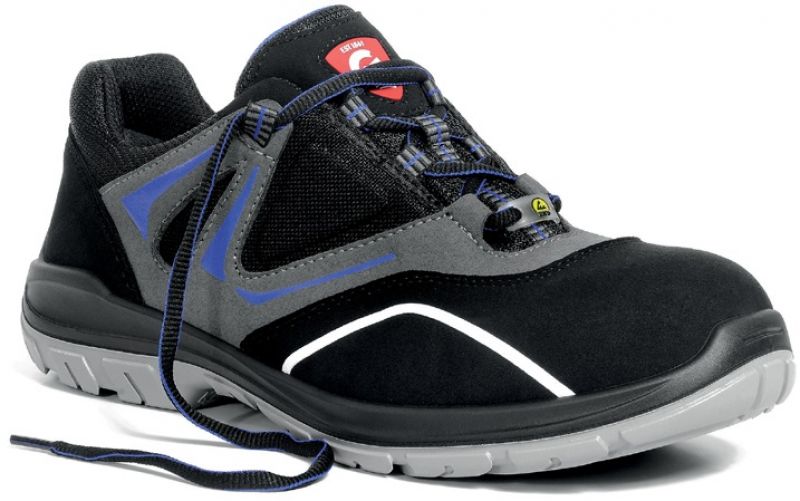 JORI-Footwear, Arbeits-Berufs-Sicherheits-Schuhe, Halbschuhe, jo_TEX Low ESD S3, schwarz/grau/blau