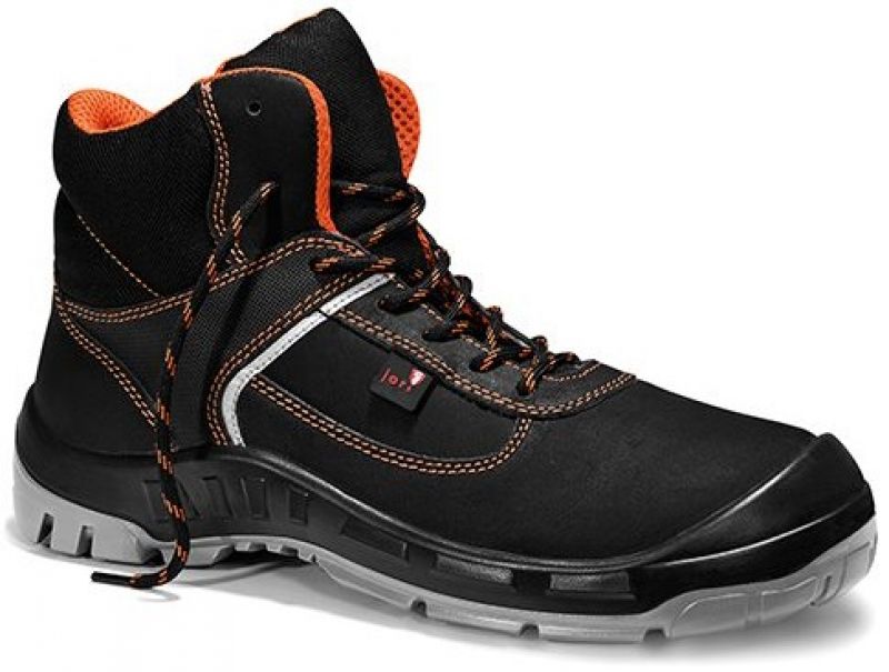 JORI-Footwear, S3-Arbeits-Berufs-Sicherheits-Schuhe, Schnrstiefel, jo_COLOUR orange Mid, schwarz/orange