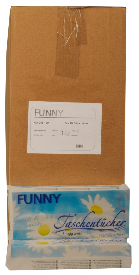 PL-Hygiene, Taschentücher, 3-lagig, 100 Tücher, extra weich, 18,2 x 19,6 cm, 40 Packungen, hochweiß