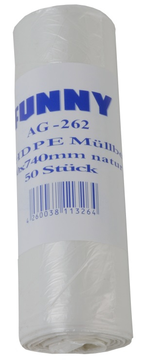 PL-Hygiene, Treteimerbeutel, natur, 630 x 740 mm, 60 ltr. Ktn. á 40 x 50 Stück