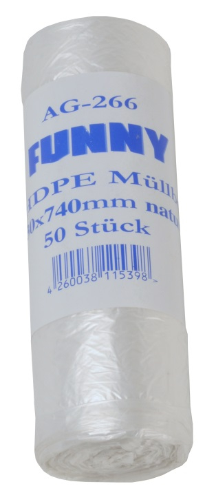 PL-Hygiene, Müllbeutel, AG 266, Farbe: weiß, Ktn. á 40 Rollen á 50 Stück