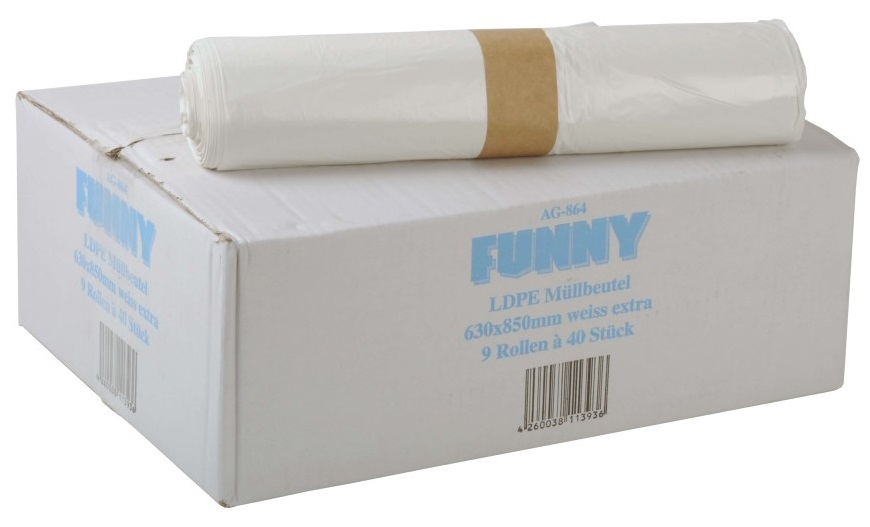 PL-Hygiene, TRETEIMERBEUTEL, 630 x 850 cm, extra stark, Nr.: AG-864, Ktn. á 9x40 Stück