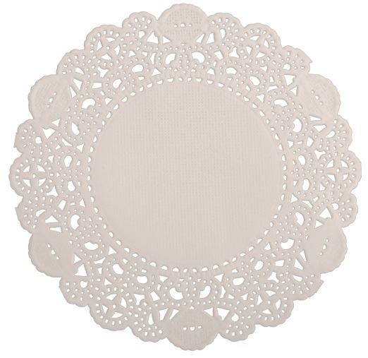 PL-Betriebsbedarf, Tortenspitzen, rund, 28 cm, 20 x 100 Stück, weiß