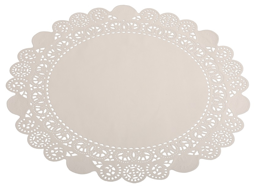 PL-Betriebsbedarf, Tortenspitzen, rund, 32 cm, 10 x 100 Stück, weiß
