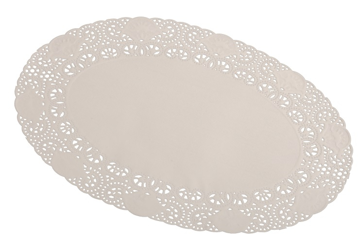PL-Betriebsbedarf, Tortenspitzen, oval, 16 x 23 cm, 20 x 10 Stück, weiß