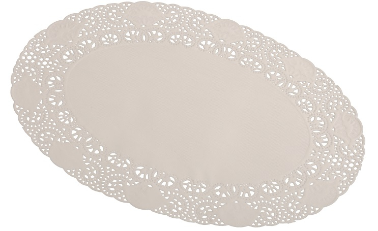 PL-Betriebsbedarf, Tortenspitzen, oval, 19 x 26 cm, 20 x 10 Stück, weiß