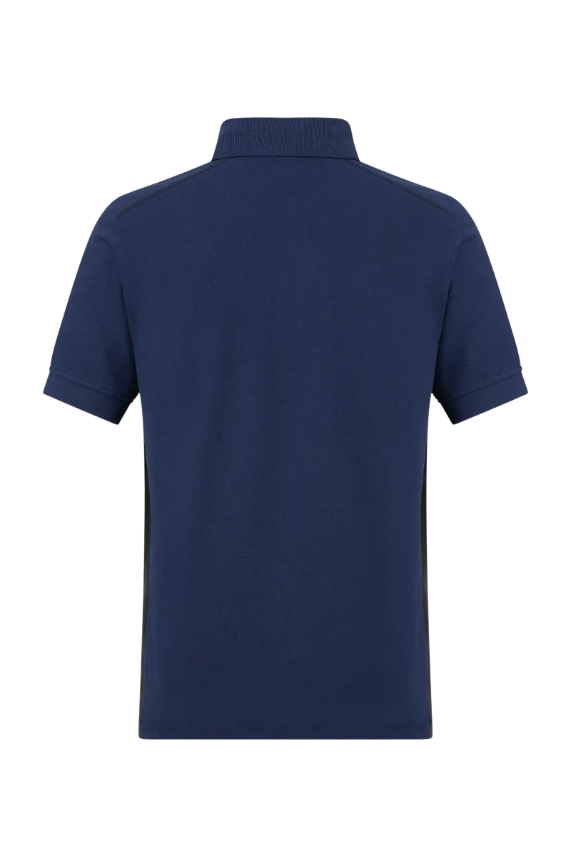Pionier-Poloshirt mit Kontrast, Dress Blues/Schwarz