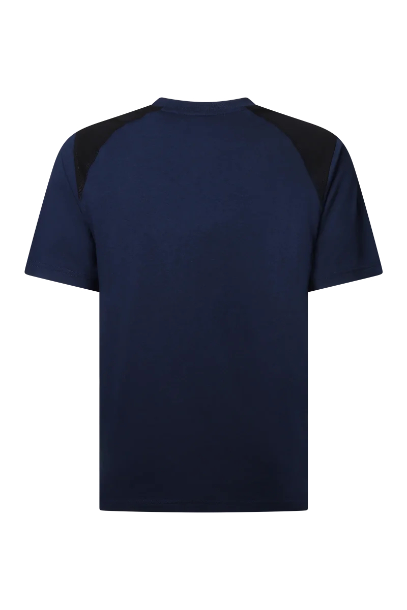 Pionier-T-Shirt mit Kontrast , Dress Blues/Schwarz