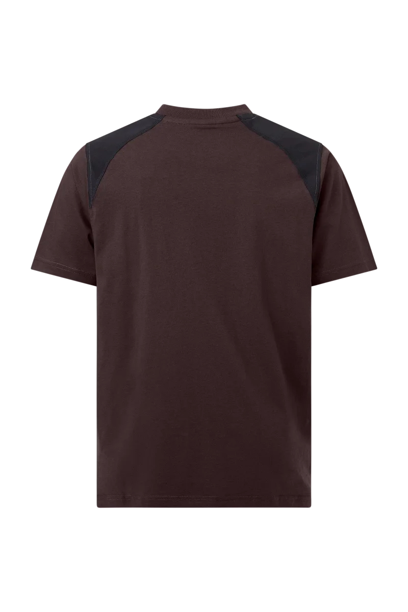 Pionier-T-Shirt mit Kontrast , Coffee Bean/Schwarz