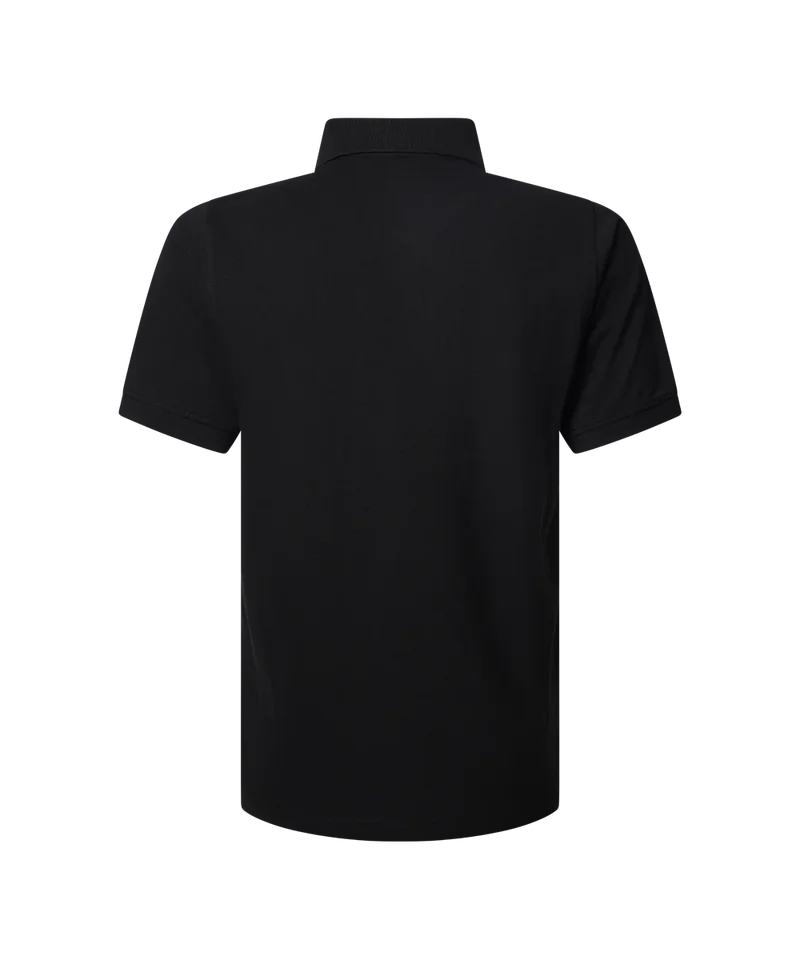 Pionier-Poloshirt mit Brusttasche, Schwarz