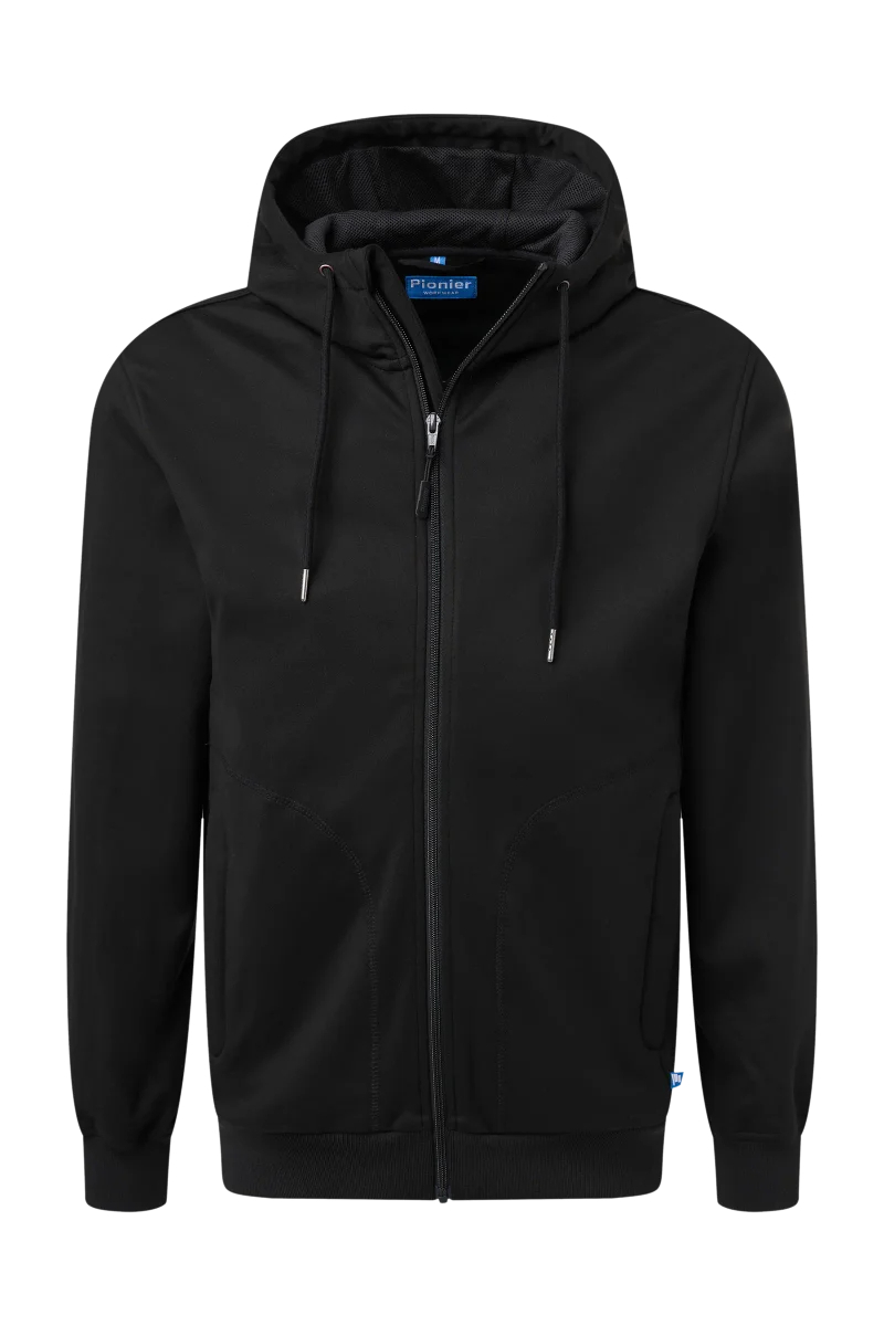 Pionier-Full Zip Hoodie, Schwarz