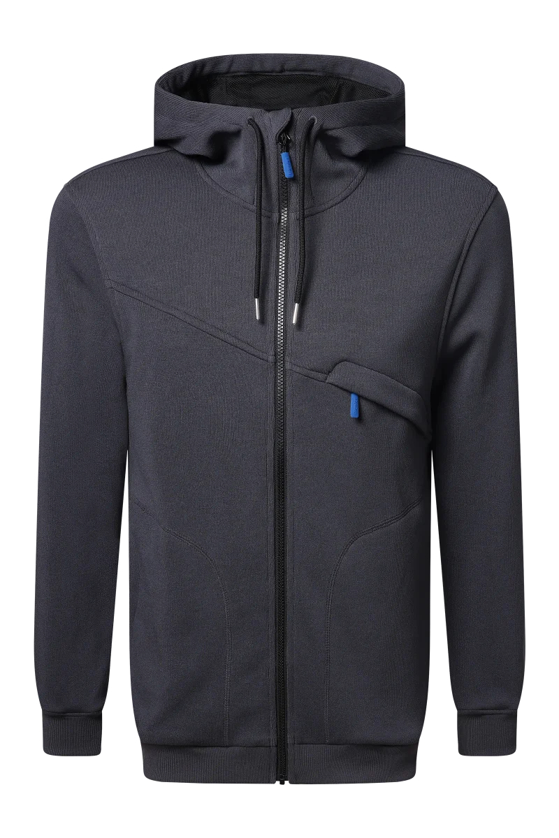 Pionier-Full Zip Hoodie, Dunkelgrau