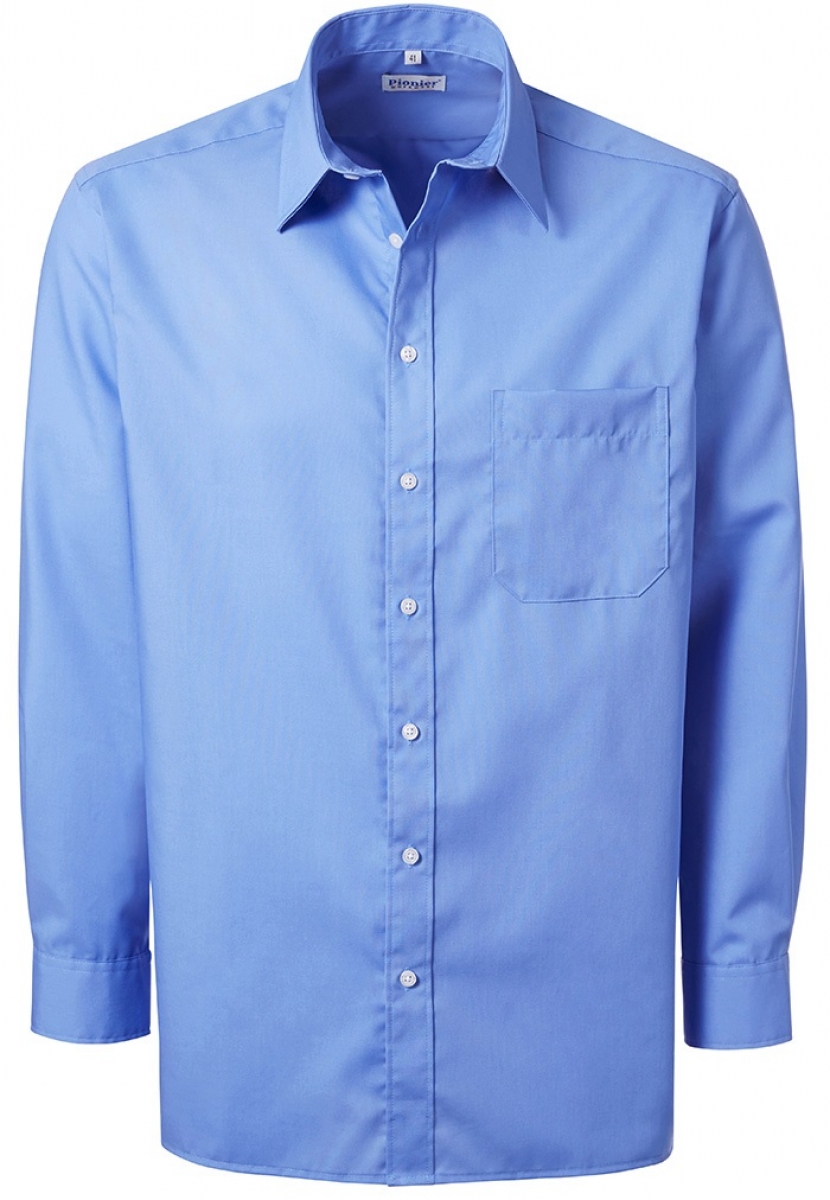 PIONIER-Workwear, Herrenhemd, Kent-Kragen, 1/1 Arm, BUSINESS FASHION, knigsblau