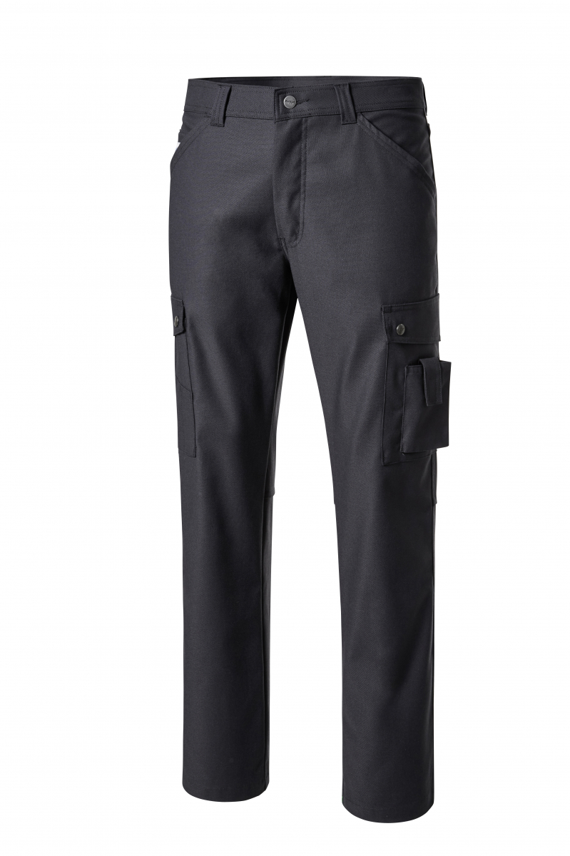 PIONIER-Workwear, Cargo-Stretch-Arbeits-Berufs-Bund-Hose, CANVAS, ca. 300g/m², schwarz