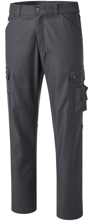 PIONIER-Workwear, Cargo-Stretch-Arbeits-Berufs-Bund-Hose, CANVAS, ca. 300g/m², dunkelgrau