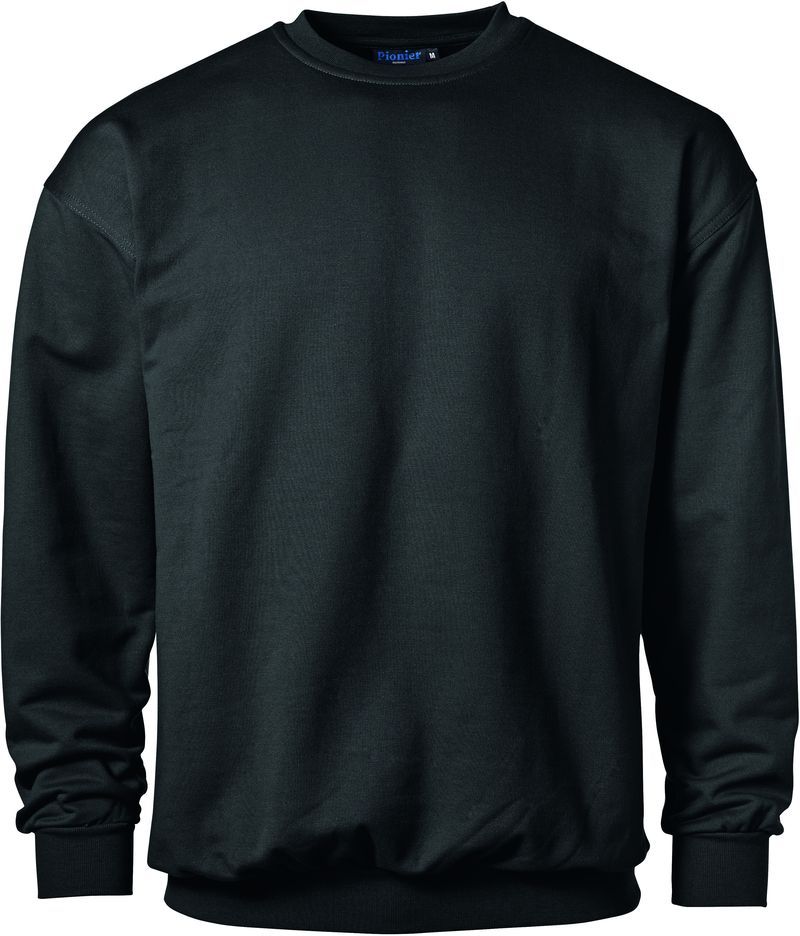 PIONIER-Worker-Shirts, Sweat-Shirt, Rundhals, ca. 280g/m, schwarz