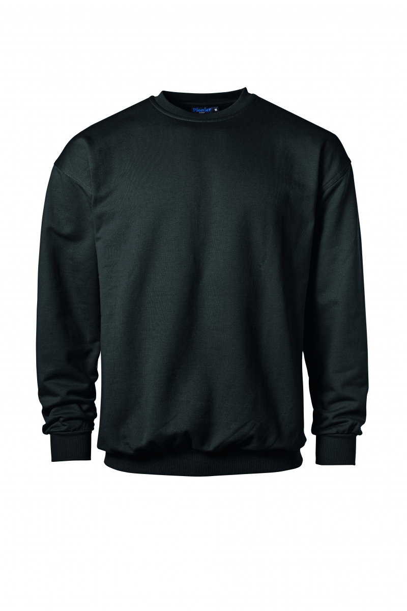 PIONIER-Worker-Shirts, Sweat-Shirt, Rundhals, ca. 280g/m², schwarz