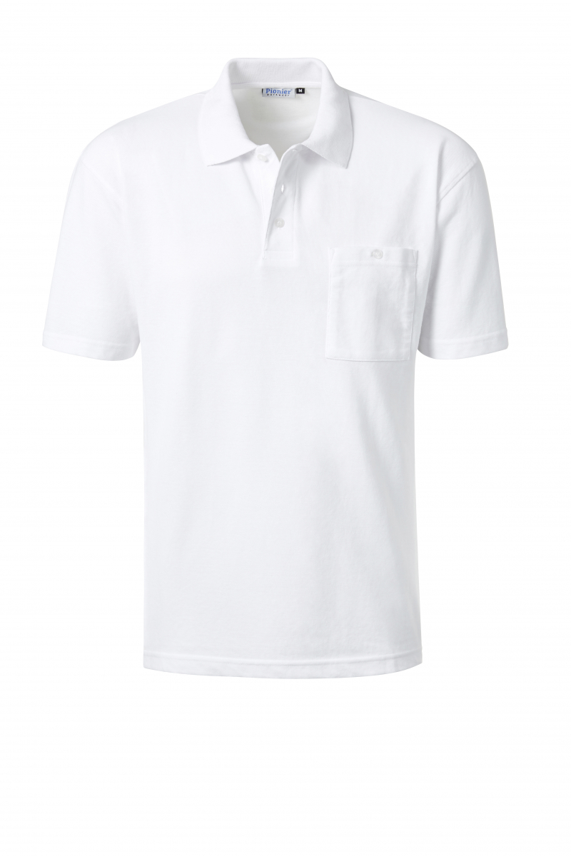 PIONIER-Worker-Shirts, Polo-Shirt, Pique, ca. 185g/m, weiss