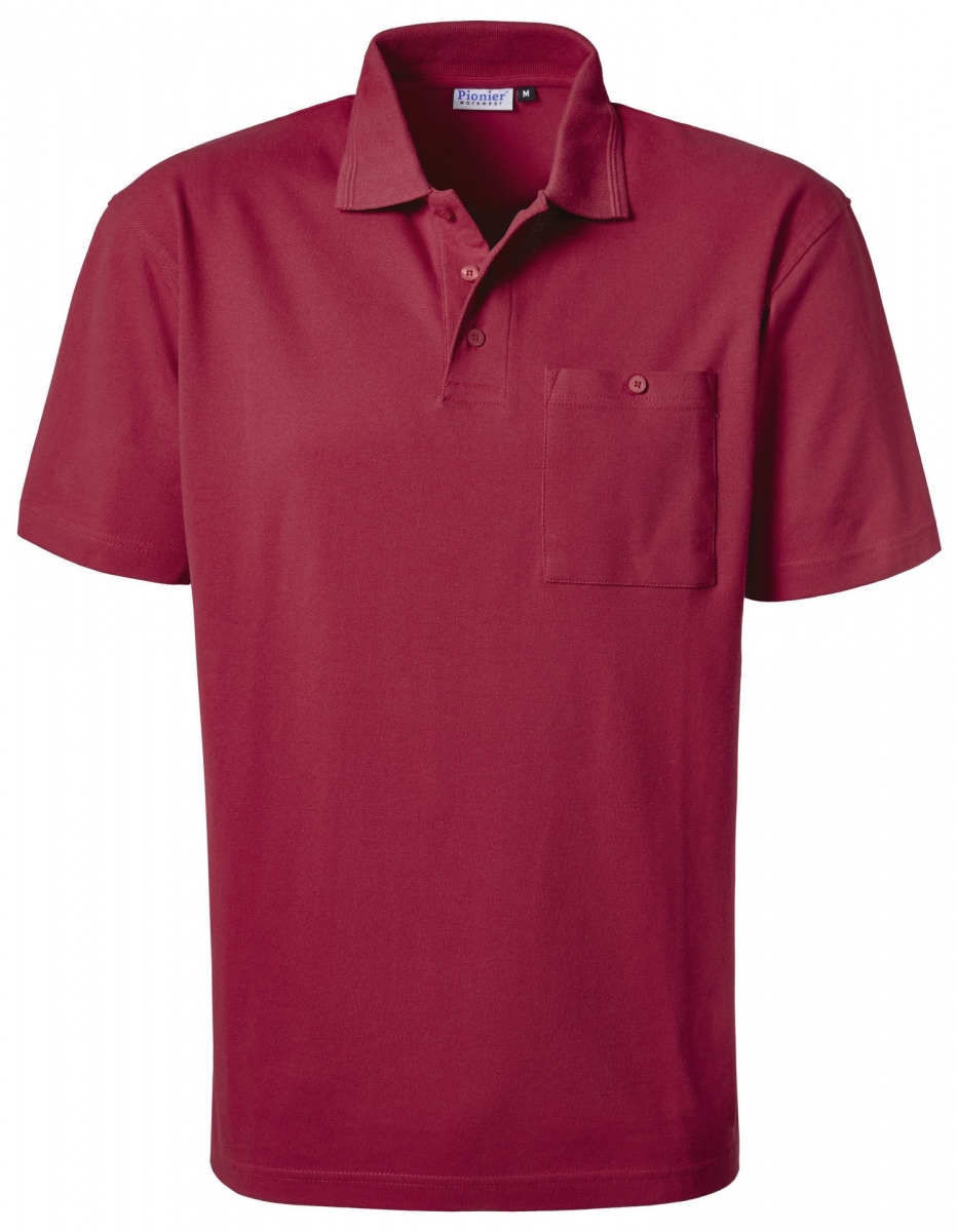 PIONIER-Worker-Shirts, Polo-Pique-Shirt, rot