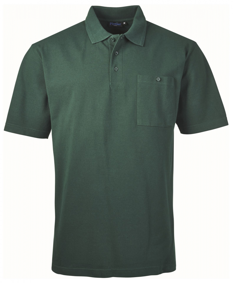 PIONIER-Worker-Shirts, Polo-Pique-Shirt, flaschengrün