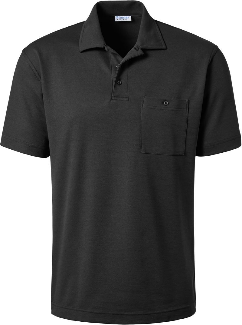 PIONIER-Worker-Shirts, Polo-Shirt, Pique, ca. 185g/m, schwarz