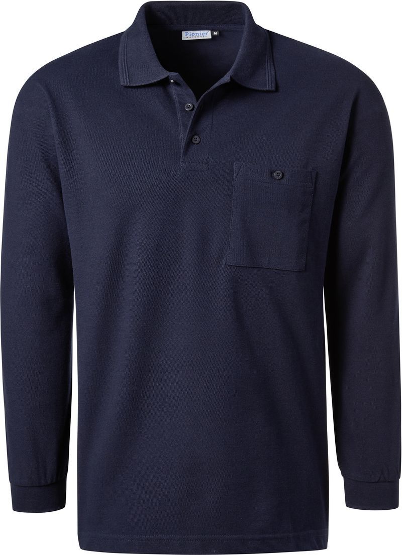 PIONIER-Worker-Shirts, Polo-Shirt, 1/1 Arm, Pique, ca. 185g/m, marine