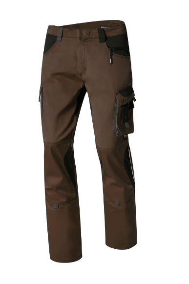 PIONIER-Workwear, Herren-Arbeits-Berufs-Bund-Hose, TOOLS, 285g/m², braun/schwarz
