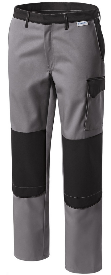 PIONIER-Workwear, Arbeits-Berufs-Bund-Hose, COLOR WAVE, ca. 300g/m², grau/schwarz