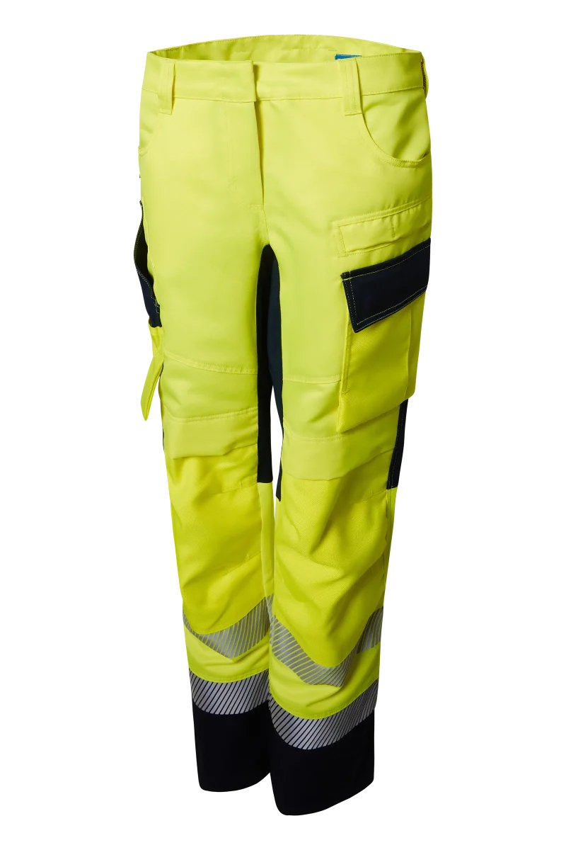 Pionier-PW Hi-Vis 250 Bundhose Damen, High Visible Yellow/Dress Blues