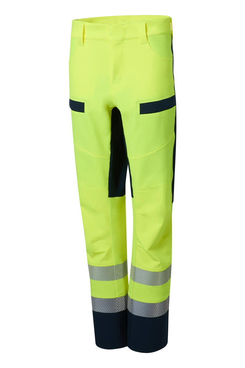 Pionier-PW Hi-Vis Bundhose Damen Sommer, High Visible Yellow/Dress Blues