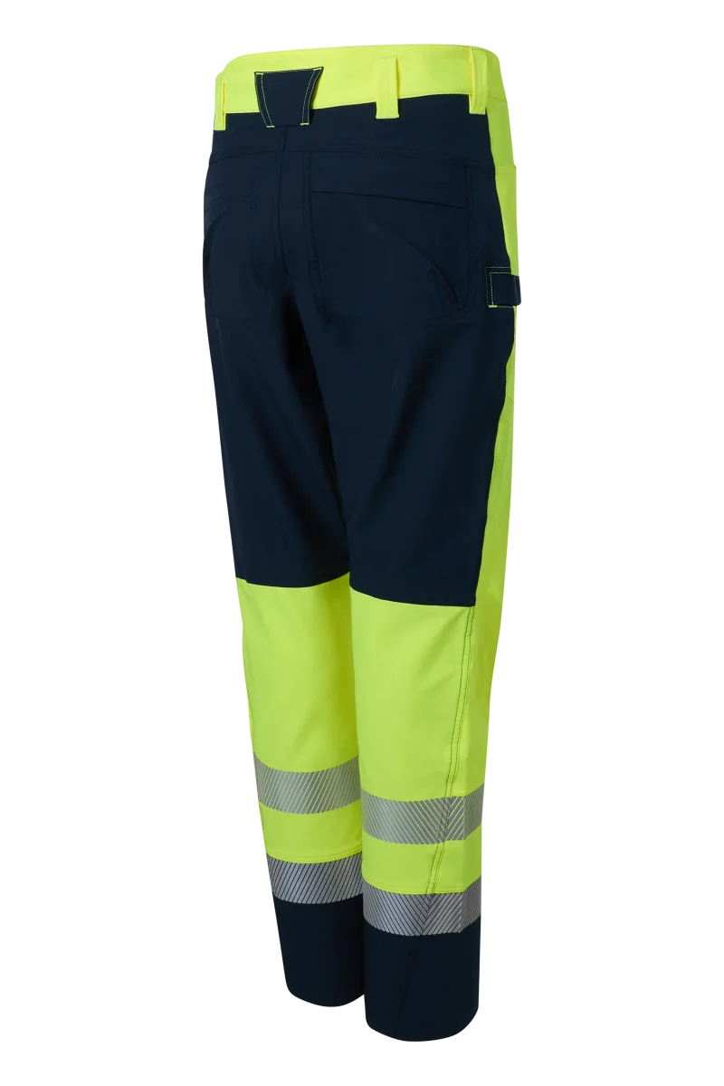 Pionier-PW Hi-Vis Bundhose Damen Sommer, High Visible Yellow/Dress Blues