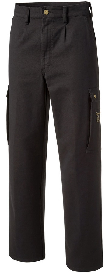 PIONIER-Workwear, Arbeits-Berufs-Bund-Hose, Rips Moleskin, ca. 300g/m², schwarz